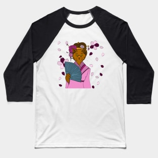 Cat Geisha Baseball T-Shirt